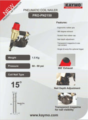 PNEUMATIC NAILER KAYMO PRO-2150 - Kaymo Fastener Company
