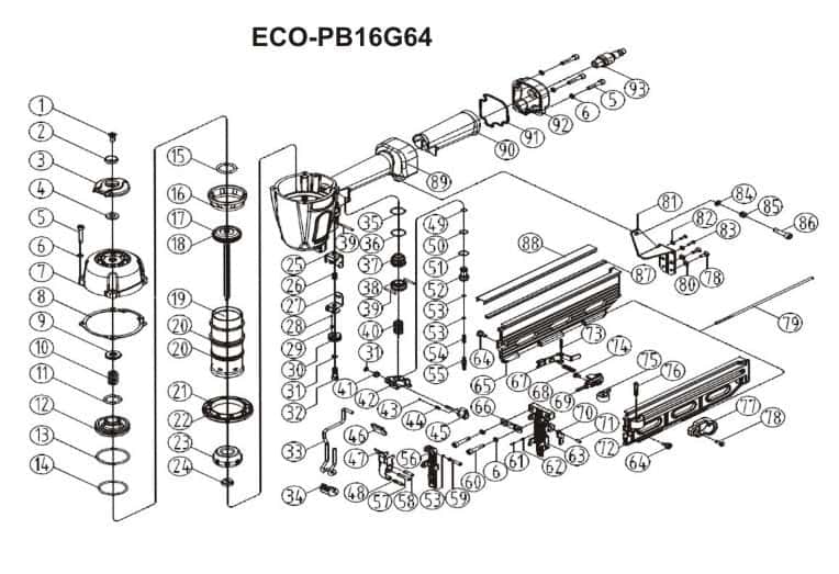 PNEUMATIC BRAD NAILER KAYMO ECO-16G64 - Kaymo Fastener Company