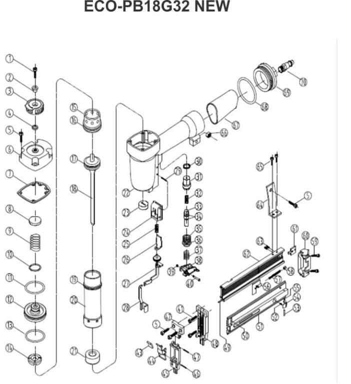 PNEUMATIC BRAD NAILER KAYMO ECO-18G32 - Kaymo Fastener Company