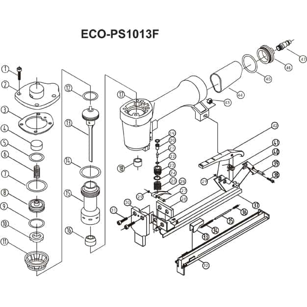PNEUMATIC STAPLER KAYMO ECO-1013F - Kaymo Fastener Company