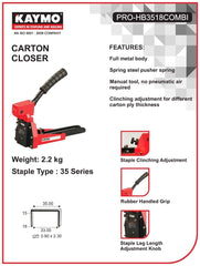 HAND BOXER KAYMO PRO-3518 COMBI 15/18 - Kaymo Fastener