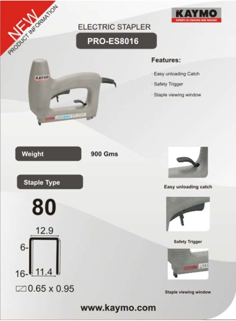 ELECTRIC STAPLER KAYMO PRO-8016 - Kaymo Fastener