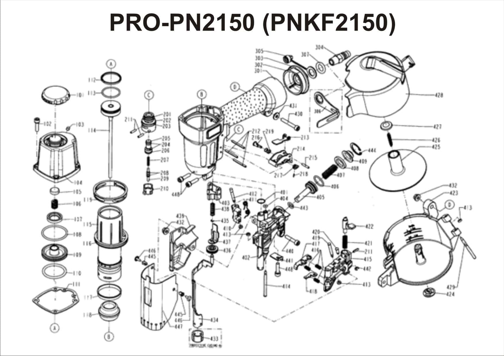 PNEUMATIC NAILER KAYMO PRO-2150 - Kaymo Fastener Company