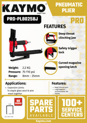 PNEUMATIC PLIER KAYMO PRO-8025 BROAD JAW