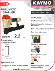 PNEUMATIC STAPLER KAYMO PRO-16WC38V2 - Kaymo Fastener Company