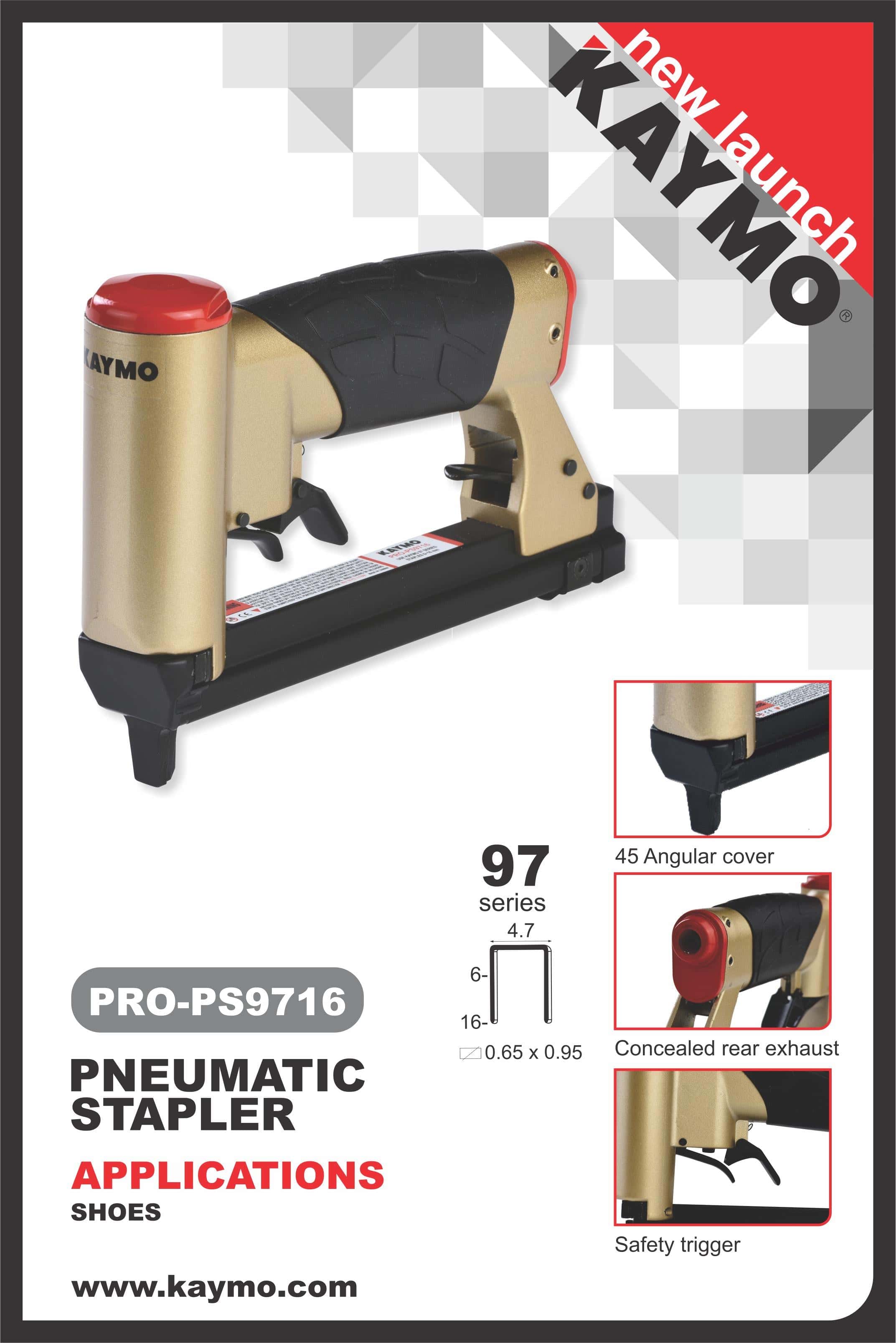 PNEUMATIC STAPLER KAYMO PRO-9716 - Kaymo Fastener Company