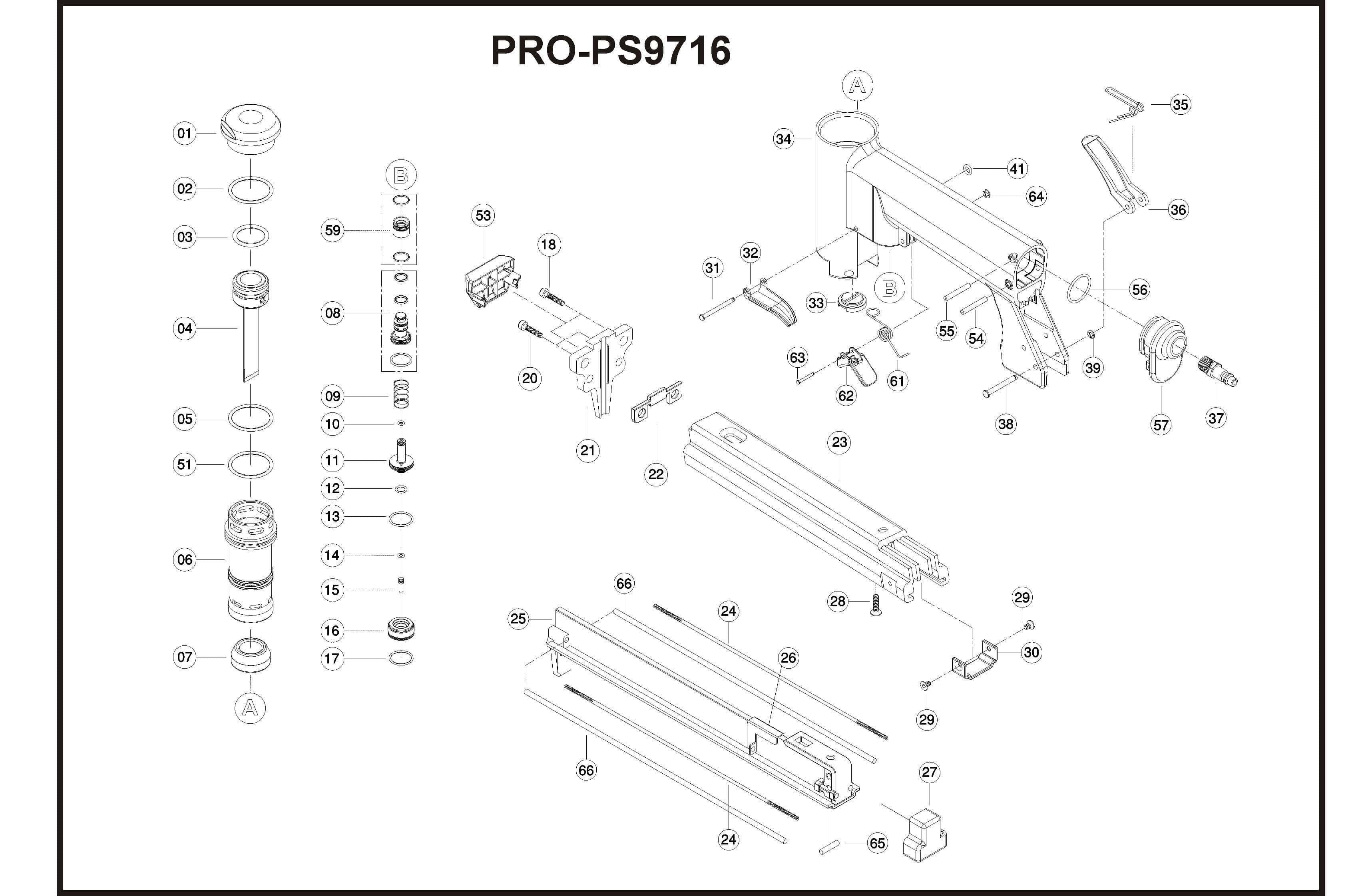 PNEUMATIC STAPLER KAYMO PRO-9716 - Kaymo Fastener Company