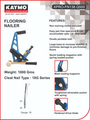 FLOORING NAILER PT MANUAL- Q500 - Kaymo Fastener Company