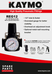 1/2" AIR REGULATOR WITH GAUGE