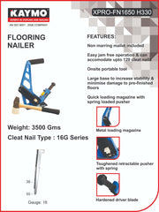 FLOORING NAILER PT MANUAL-H330 - Kaymo Fastener Company