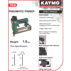PNEUMATIC PINNER OM XPRO-6435 - Kaymo Fastener Company