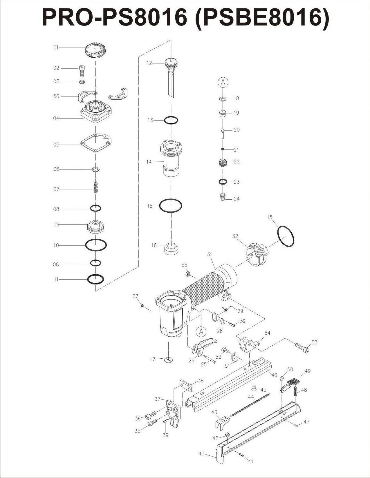 PNEUMATIC STAPLER KAYMO PRO-8016 - Kaymo Fastener Company